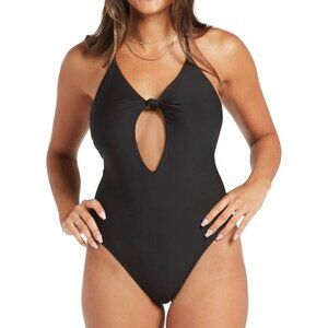 VOLCOM SIMPLY SEAMLESS One Piece Women's Swimsuit Black Size L